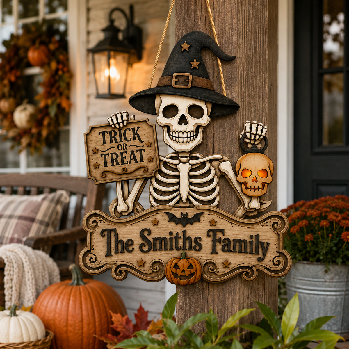 💀💀Halloween - Personalized Wood Sign - Gift For Halloween