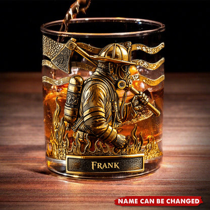 Proud Firefighter - Personalized Firefighter Whiskey Glass