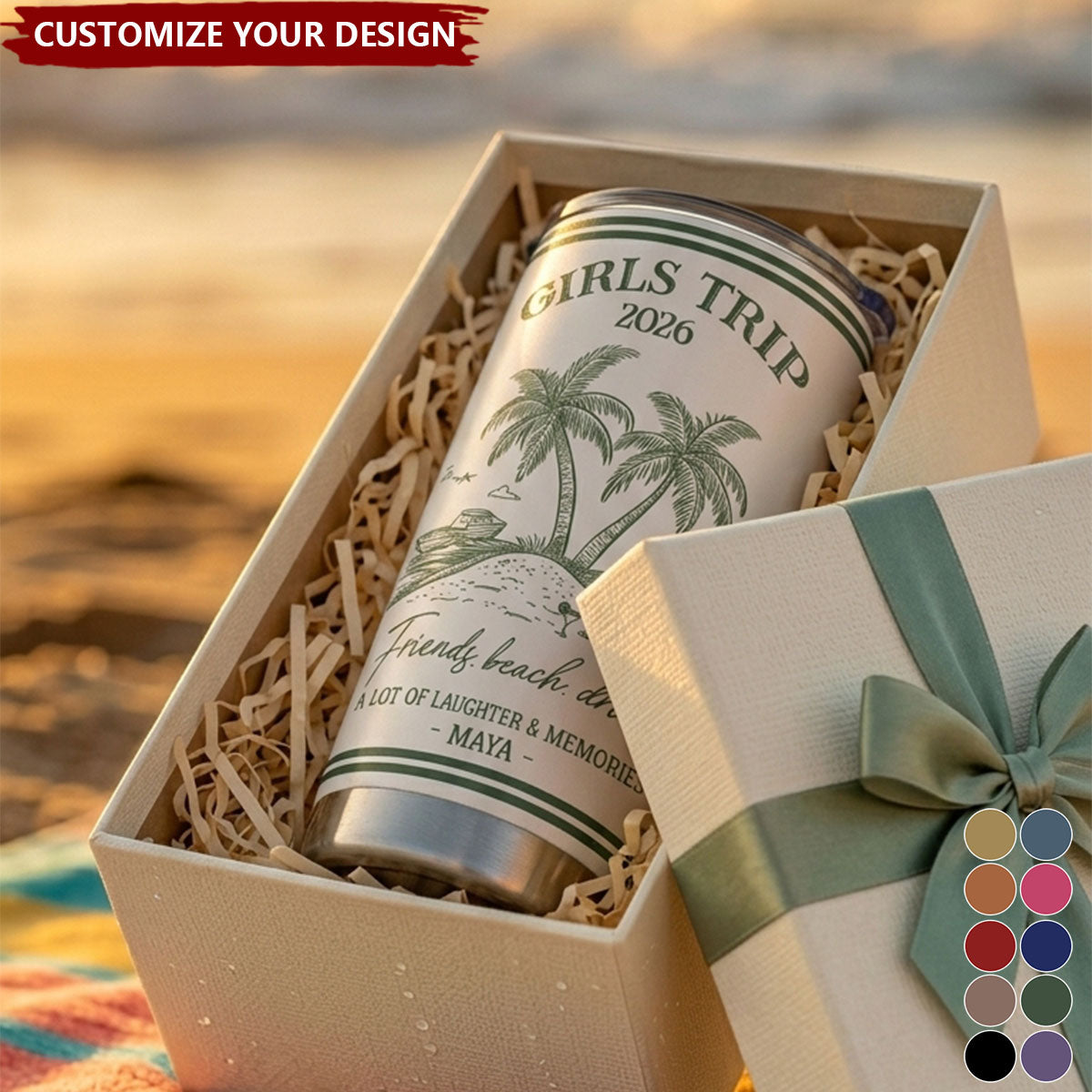 🏖️🏖️Girls Trip Summer Time - Personalized Tumbler