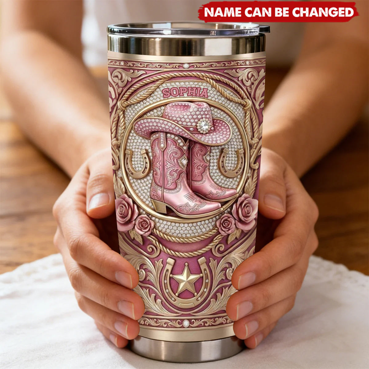 💖Vintage Western Cowgirl Tumbler - Personalized Gifts For Cowgirl