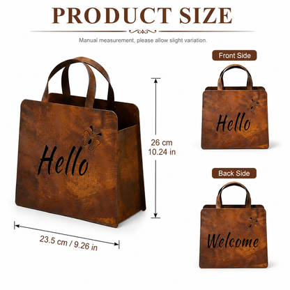🌸🌸Personalized Rustic Metal Handbag Planter Decor