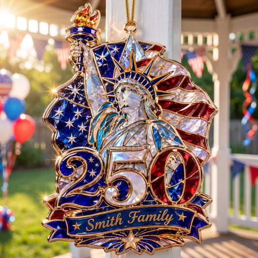 🗽🗽Hologram Statue of Liberty 250 Ornament - Personalized Custom Shape Acrylic Ornament