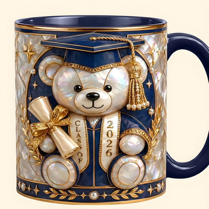 Lovely Bear 3D Effect Coffee Mug - Personalized Graduation Gift