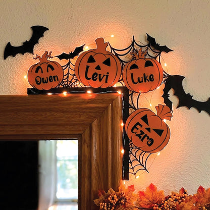 🎃Personalized Halloween Door Corner Decoration Family Name Sign | MNHalloween13