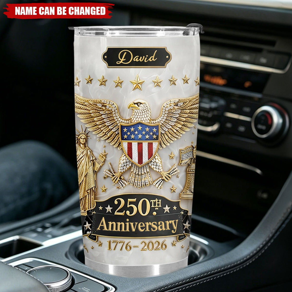 🦅Personalized 250th America Tumbler, 1776-2026 Patriotic Independence Day Gift
