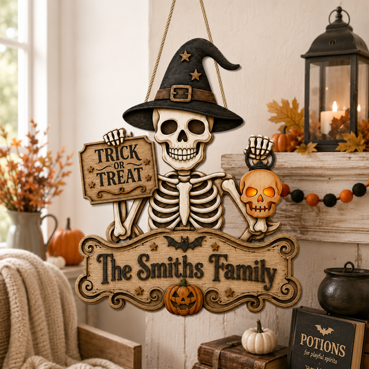 💀💀Halloween  - Personalized Wood Sign - Gift For Halloween