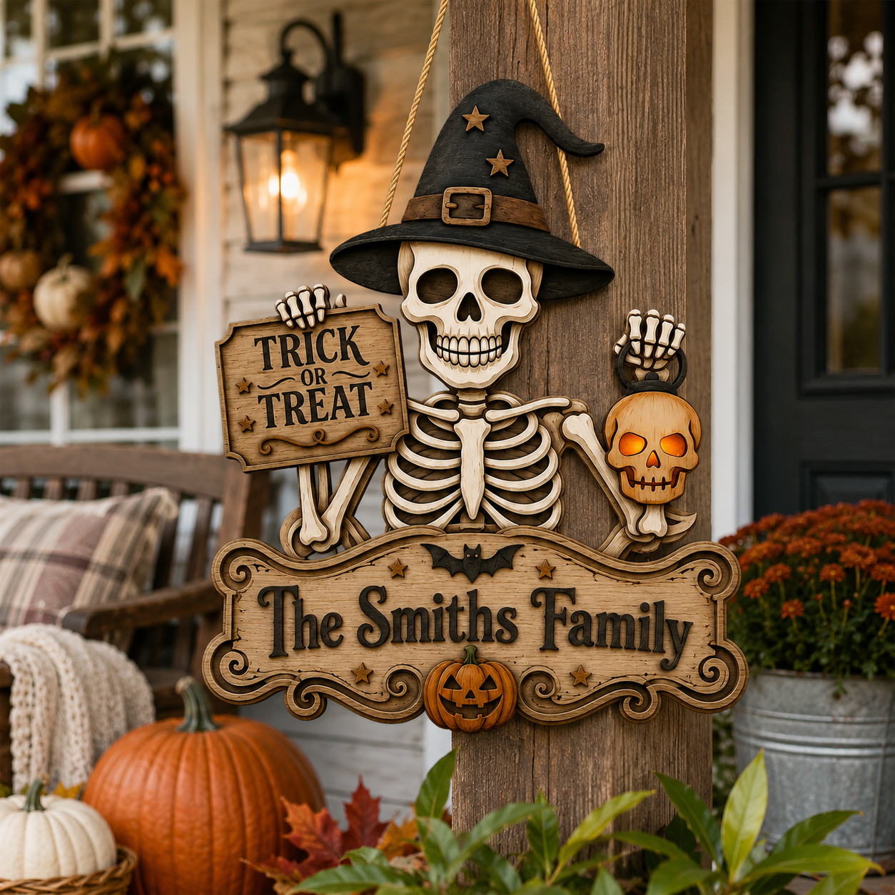 💀Halloween  - Personalized Wood Sign - Gift For Halloween